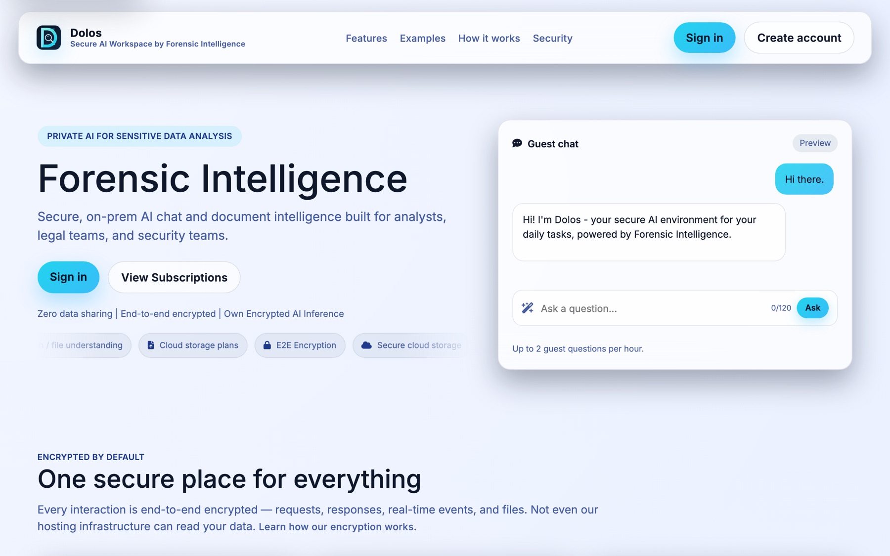 The secure AI workspace where analysts, legal teams, and security professionals investigate, reason, and produce legal-grade output.